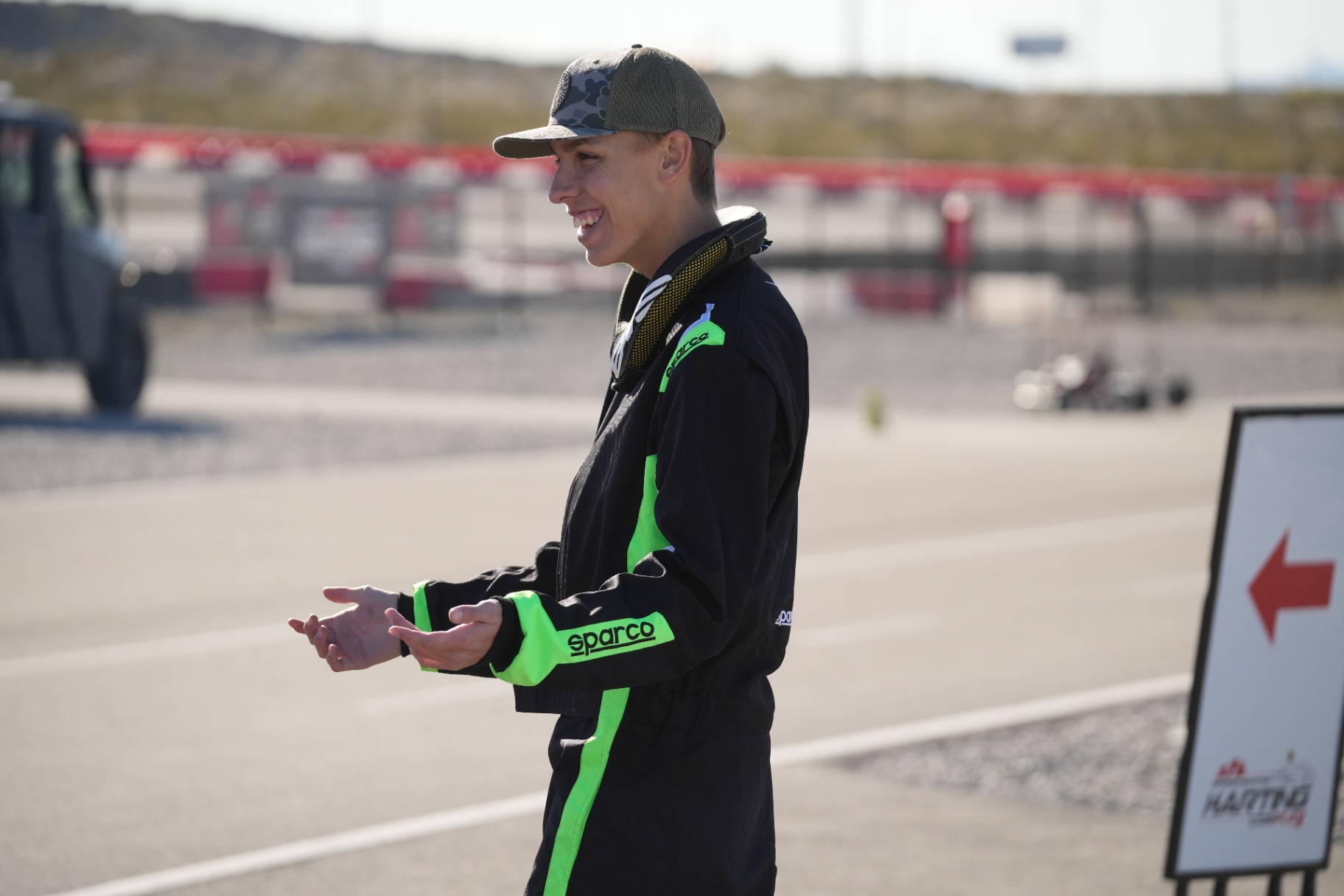 Ian Wells in race suit at Champions of the Future Round 5